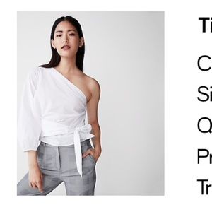 Tie waist one shoulder blouse